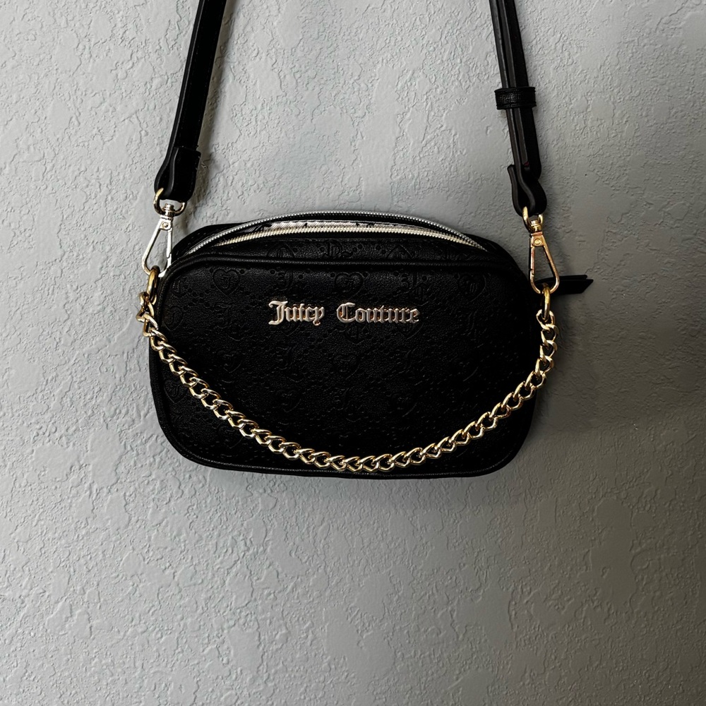 Juicy Couture Black Crossbody with Gold Chain